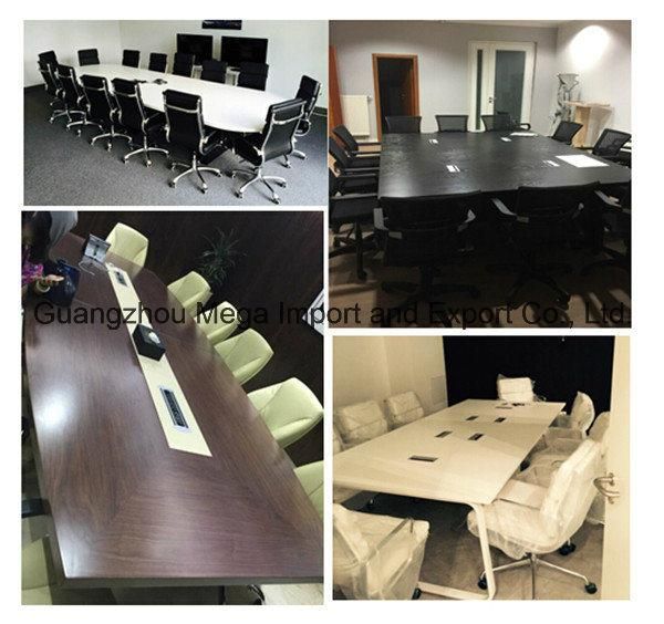 Metal Frame Wood Office Boardroom Table