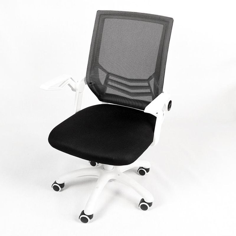Office Chair Promotion at Cheap Price Swivel Office Mesh Chairs with Flip up Armrest to Save Space