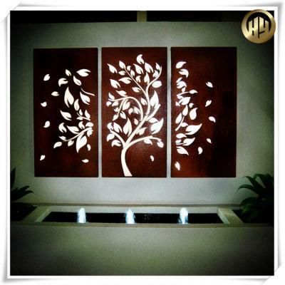 Garden Corten Steel Simple Rectangular Metal Screen