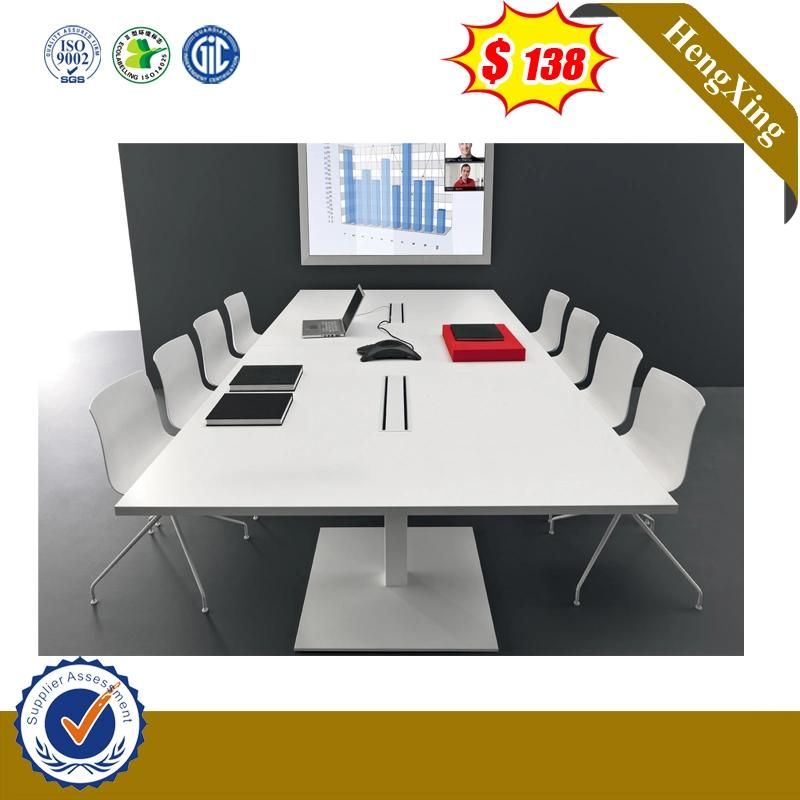 White Color Elegant Curve School Office Conference Table