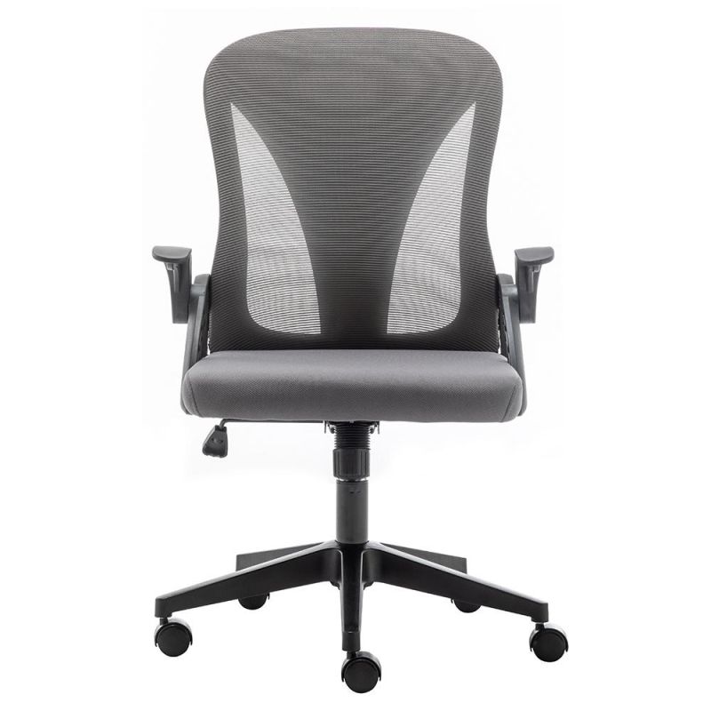 Mesh Chair Flip-up Armrest Black Mesh Office Chair Small Office Chair