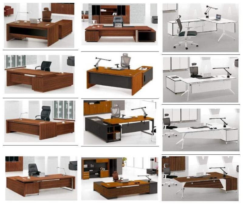 New Design Modern Elegant Warm White Latest Executive Office Table