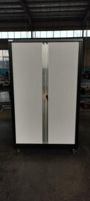Tambour Sliding Door Metal Cabinet with Wheels