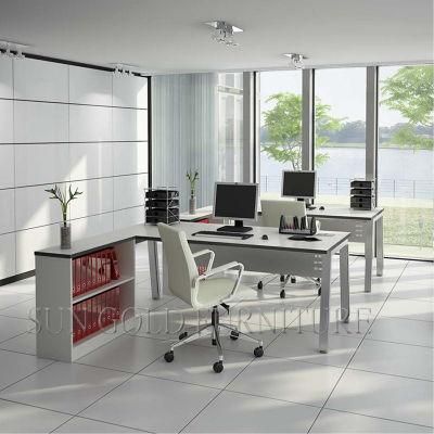 Cheap Price L Shape Office Desk White Office Table Office Furniture (SZ-OD120)