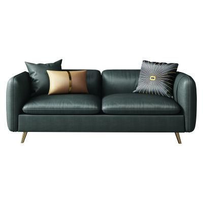 Elegancy 2.5 M Width Spacious Seat Area Divan Settee Set with Gold Metal Leg