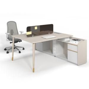 Modern Design L Shaped Design Melamine Pedestal Desk