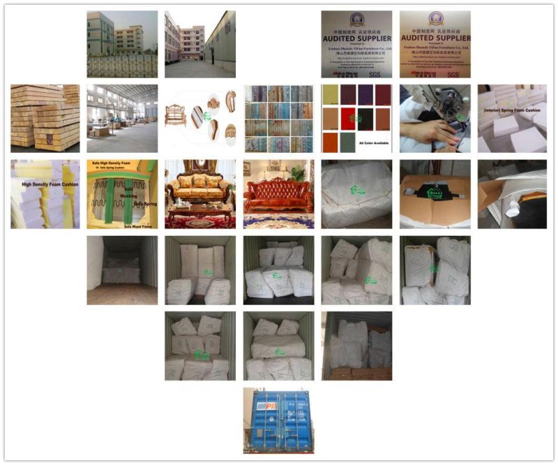Furniture Factory Wholesale Wooden Sofa Set with Optional Couch Seater