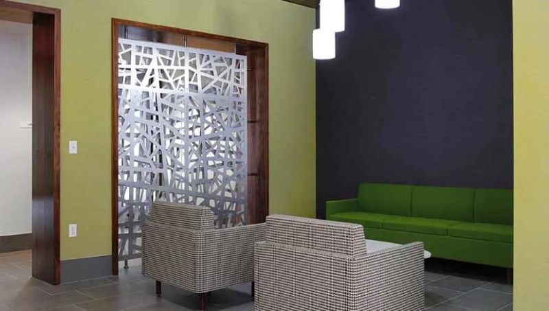 Lobby Feature Walls Design Decorative CNC Panels Privacy Partition Screens