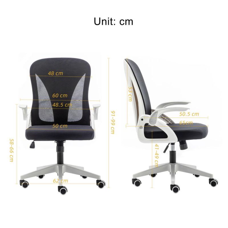 Anji Low MOQ Mesh Ergonomic Chair Lumbar Support Staff Mesh Back Home Office Chair