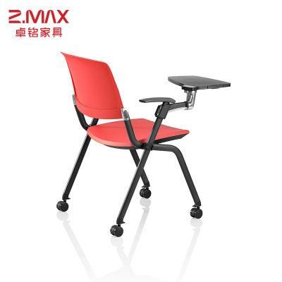 Huashi Manufacturer School College Chair Student Study Writing Board Pad Folding Chairs