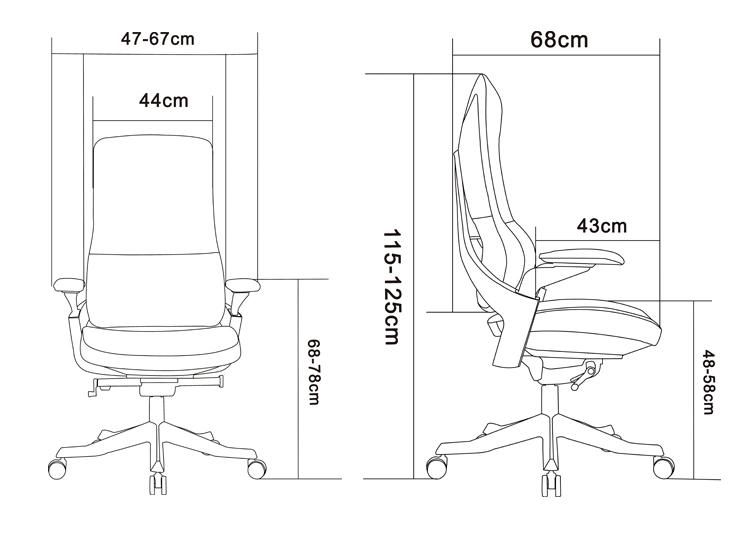 High Back Ergonomic Chair Leather Chair Boss Chair Bionics