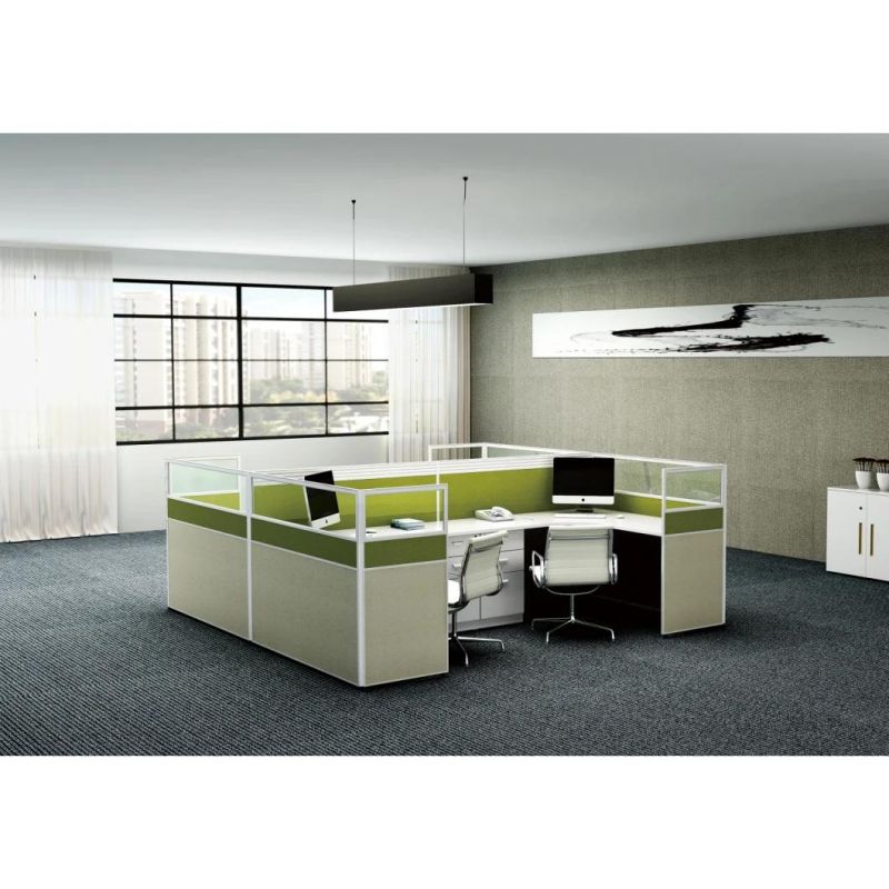 Fabric Panel Office Cubicle Call Center Workstation in Two Segments