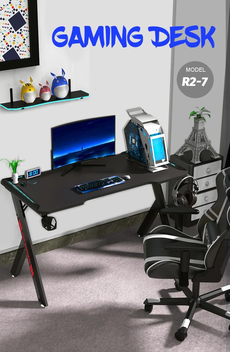 Aor Esports Customizes Furniture RGB LED Light Desktop Dormitory Bedroom Student Laptop Study Computer Table Gamer Competitive Chair Gaming Desk for Home Office