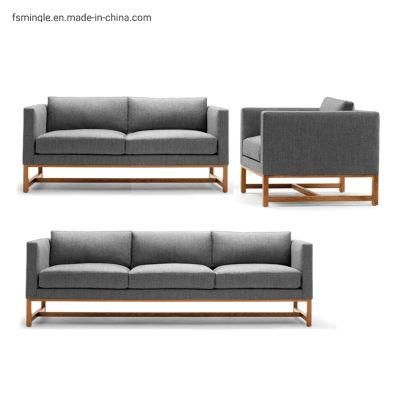 Modern Design of Fabric Office Waiting Sofa with Wooden Frame for Reception Area