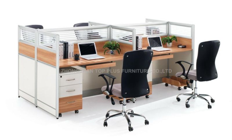 Modern High Quality Glass Aluminum Partition Office Workstation Office Table (M-W1808-4)