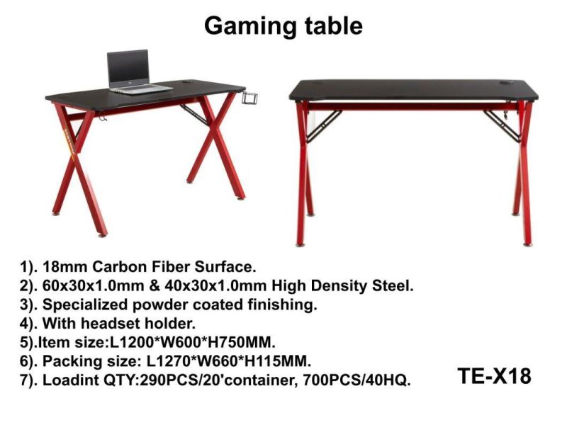 Gaming Desk Office Computer Table PC High Quality Powder Coating Desk Home Furniture