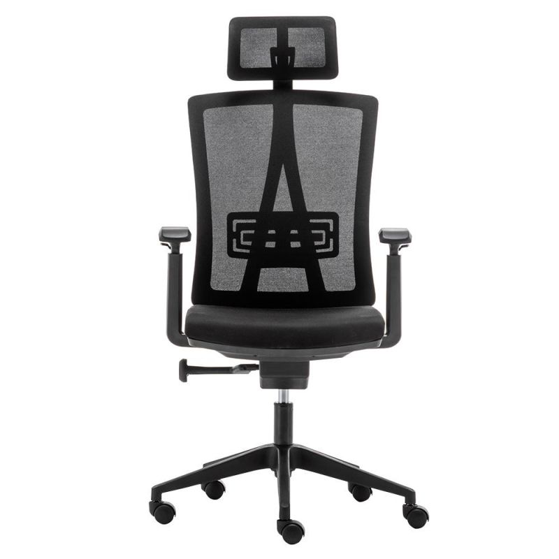 High Quality Back Mesh Fabric Swivel Computer Desk Chair Luxury Ergonomic Executive Commercial Office Chairs with Headrest