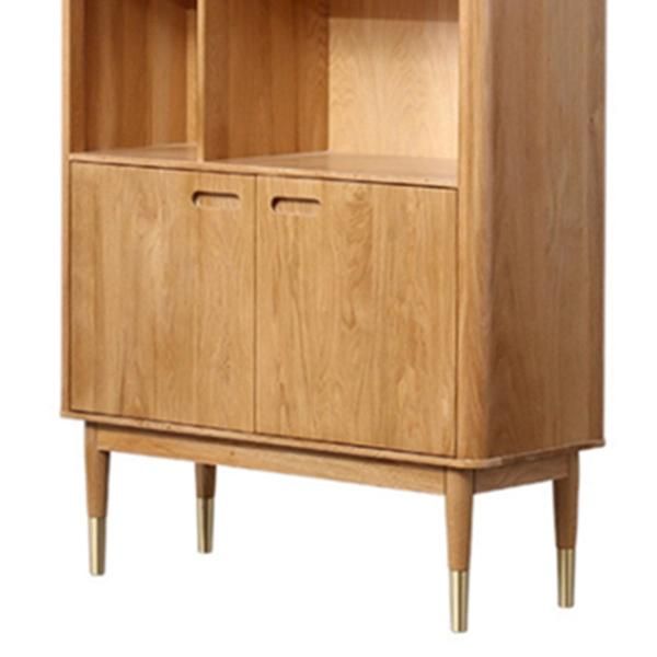 Nordic Oak Storage Shelf Small Apartment Bookshelf