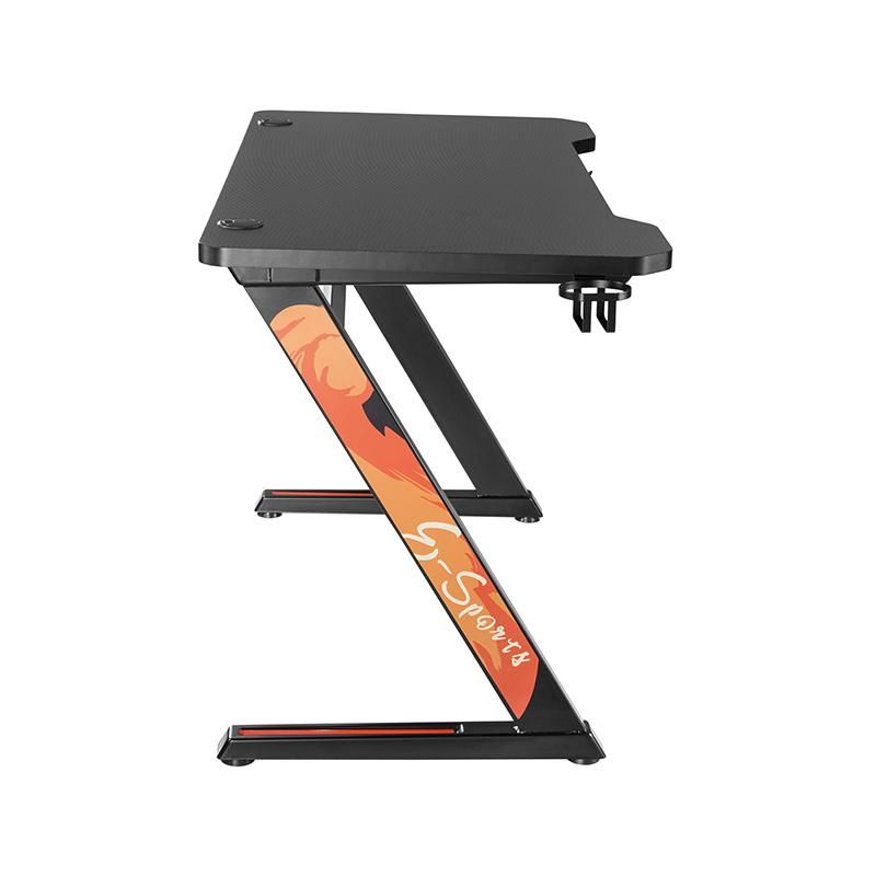 Z-Shaped Computer Gaming Table for Console & Gamers PC Laptop Gaming Desk
