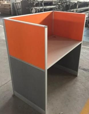 Factory Made Aluminum Frame MFC Cubicle Partition Desk with Wire Management System