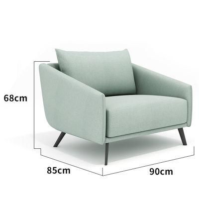 59&quot; Two Position Light Green Linen Stylish Modern Sofa with Toss Cushion