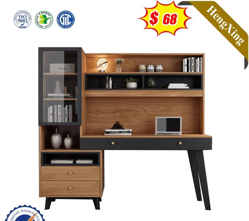 Home Office Study Dorm Wooden Computer Office Desk with Bookshelf
