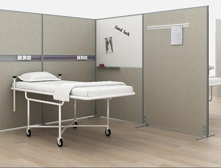 Hospital Folding Medical Curtain Hospital Bed Screen with Wheels