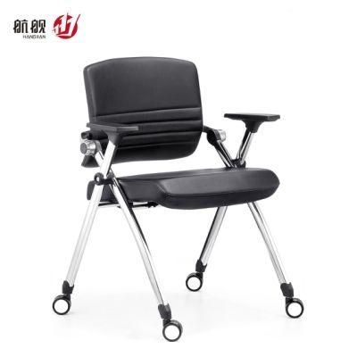 High Density Folding Chair with Wheels Easy Moving Training Chair
