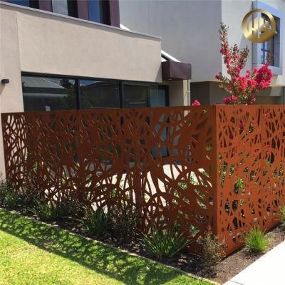 Modern Design Corten Steel Metal Display Rusty Divider Screen Panel