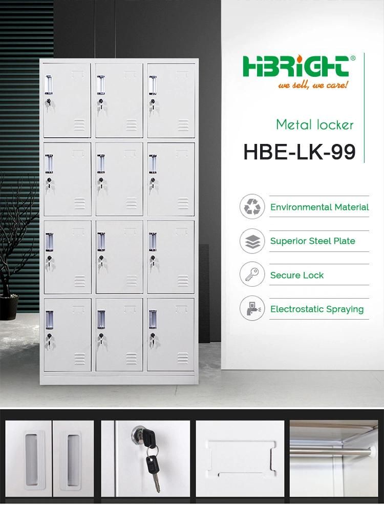 Several Doors Metal Locker Documents and Clothes Cabinet