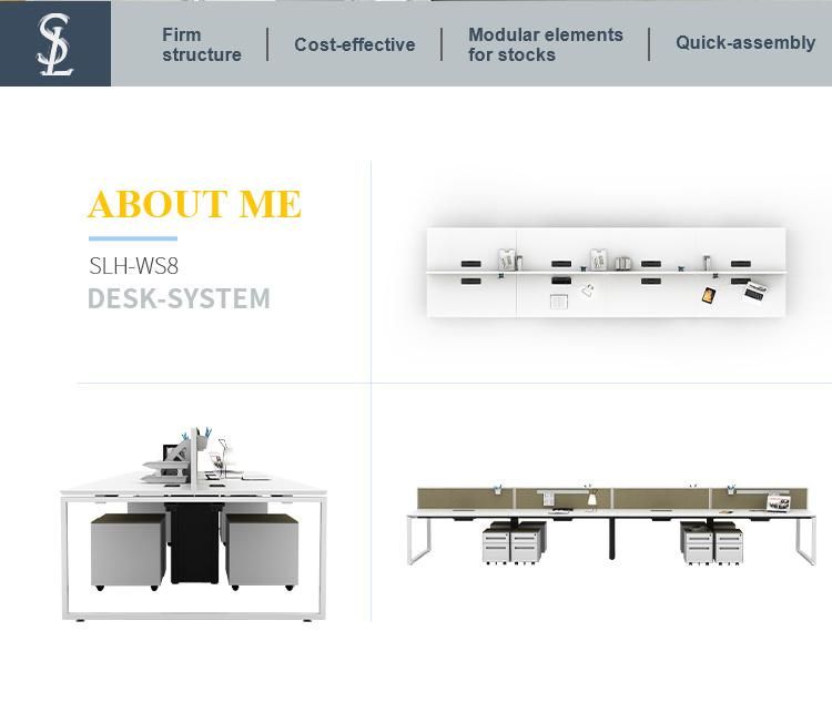 Manufacturer Modern Modular Office Furniture Workstation 8 Seater