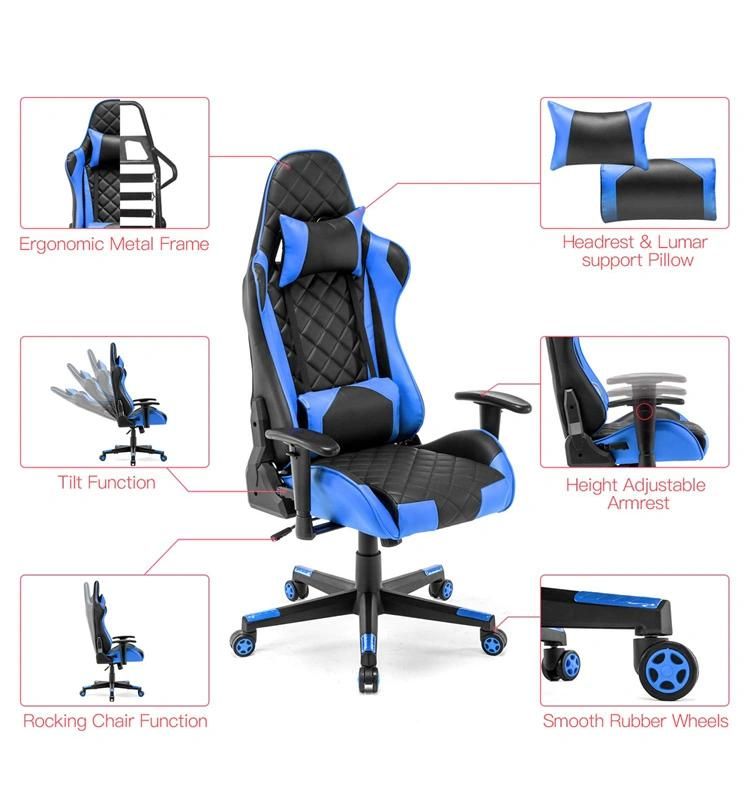 (ZAGROS) Hot Selling Fashion Gaming Chair Office Racing Chair with Headrest and Lumbar