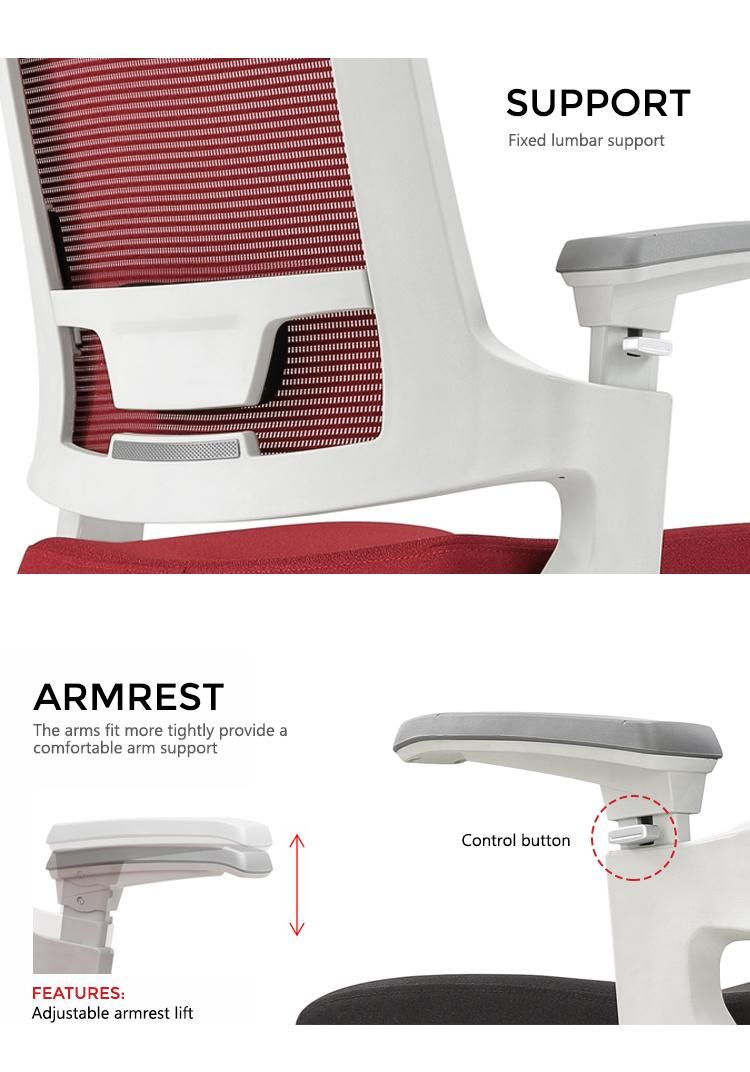 Free Sample Armrest Staff Task Adult Office Chairs Classic Cheap Fabric Reception Room Computer Desk Chair