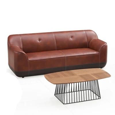 Factory Price Waiting Area 3 Seater Leather Office Sofa Couch