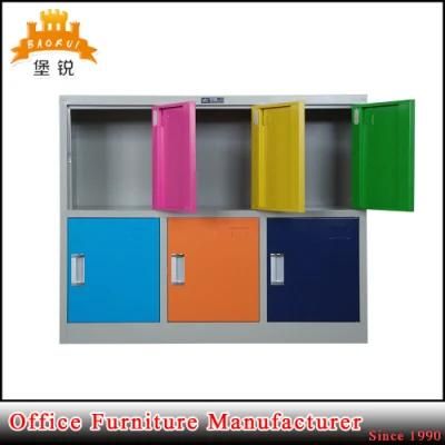 Colorful 6 Door Steel School Kids Cabinet Small Metal Locker