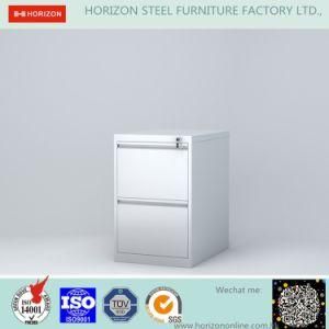 Steel Vertical Filing Cabinet with 2 Drawers and Recess Handle