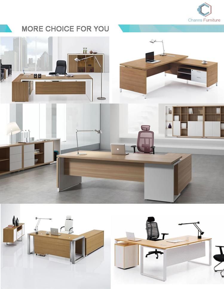 Trend Office Wooden Manager Table with Mobile Credenza