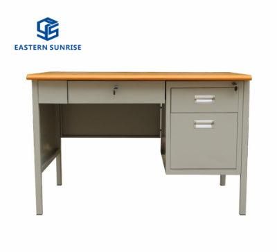 Factory Wholesale Classic Metal-Wood Staff Computer Study Office Table