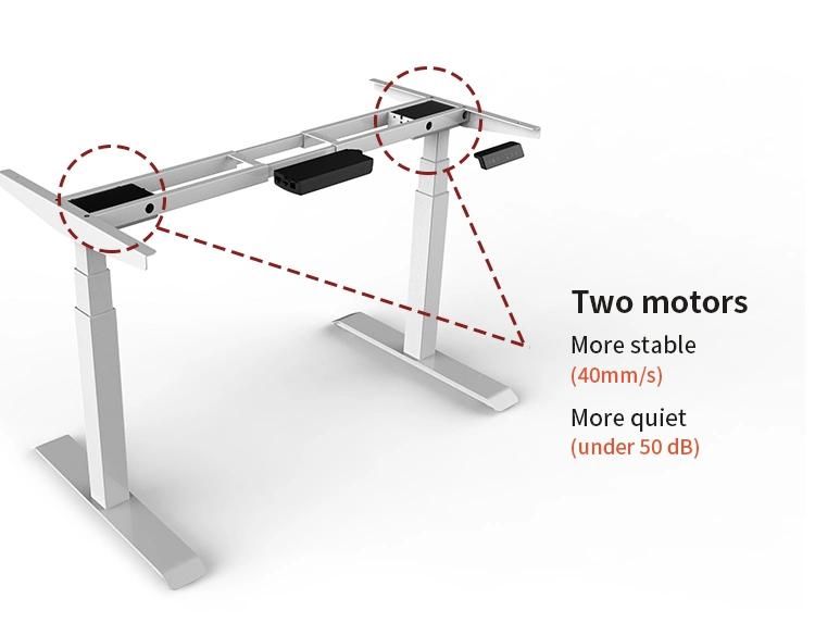 Adjustable Height Office Table Electric Intelligent Adjusting Sit to Stand Desk with Motor