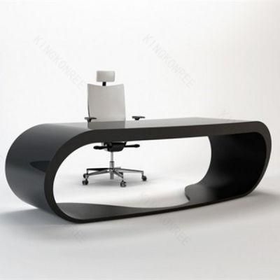 Office Furniture Modern Design Black Acrylic Executive Table