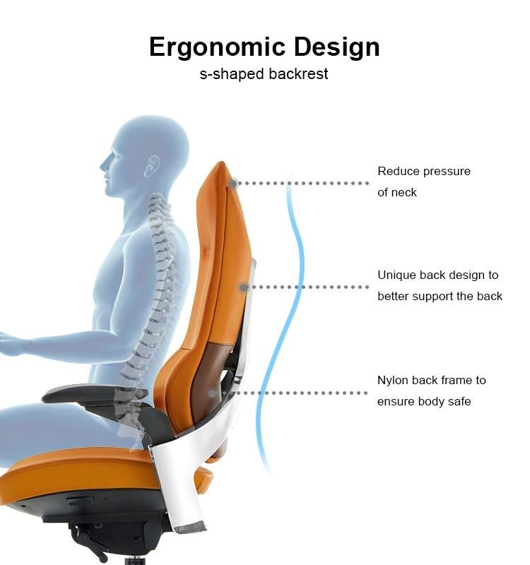 High Back Ergonomic Chair Leather Chair Boss Chair Bionics