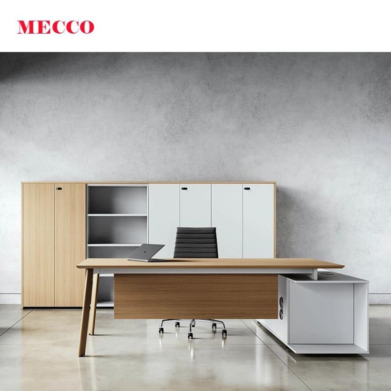 2022 Latest Design Design L Shape Wooden Color Manager Office Furniture Desk From Foshan