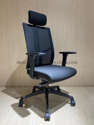 Executive Mesh Back Nylon Caster Synchronised Meachanism Black Base Headrest Available Manager Office Chair
