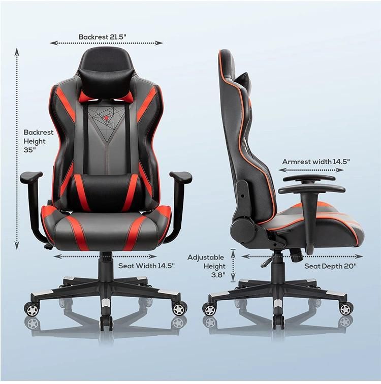 High Back Comfortable PU Leather Ergonomic Swivel Chair New Gaming Race Chair Cheaper