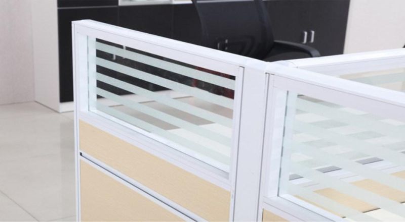 Modern Office Cubicles Furniture Staff Office Partition Desk 4 People Seats Workstations