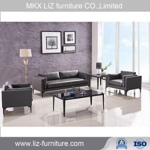 Good Quality Small Waiting Room PU Leather Office Sofa Couch (Y353)