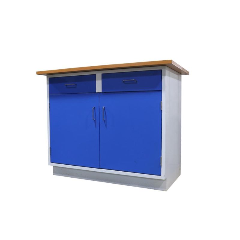 Best Selling Double Door Sheet Metal Storage Cabinet with 2 Drawer Manufacturer, Filing Cabinet Enclosure