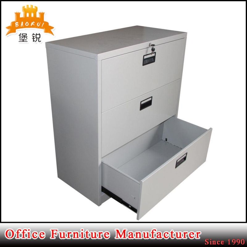 Knock Down Furniture Durable 3 Drawer Metal Filing Cabinet