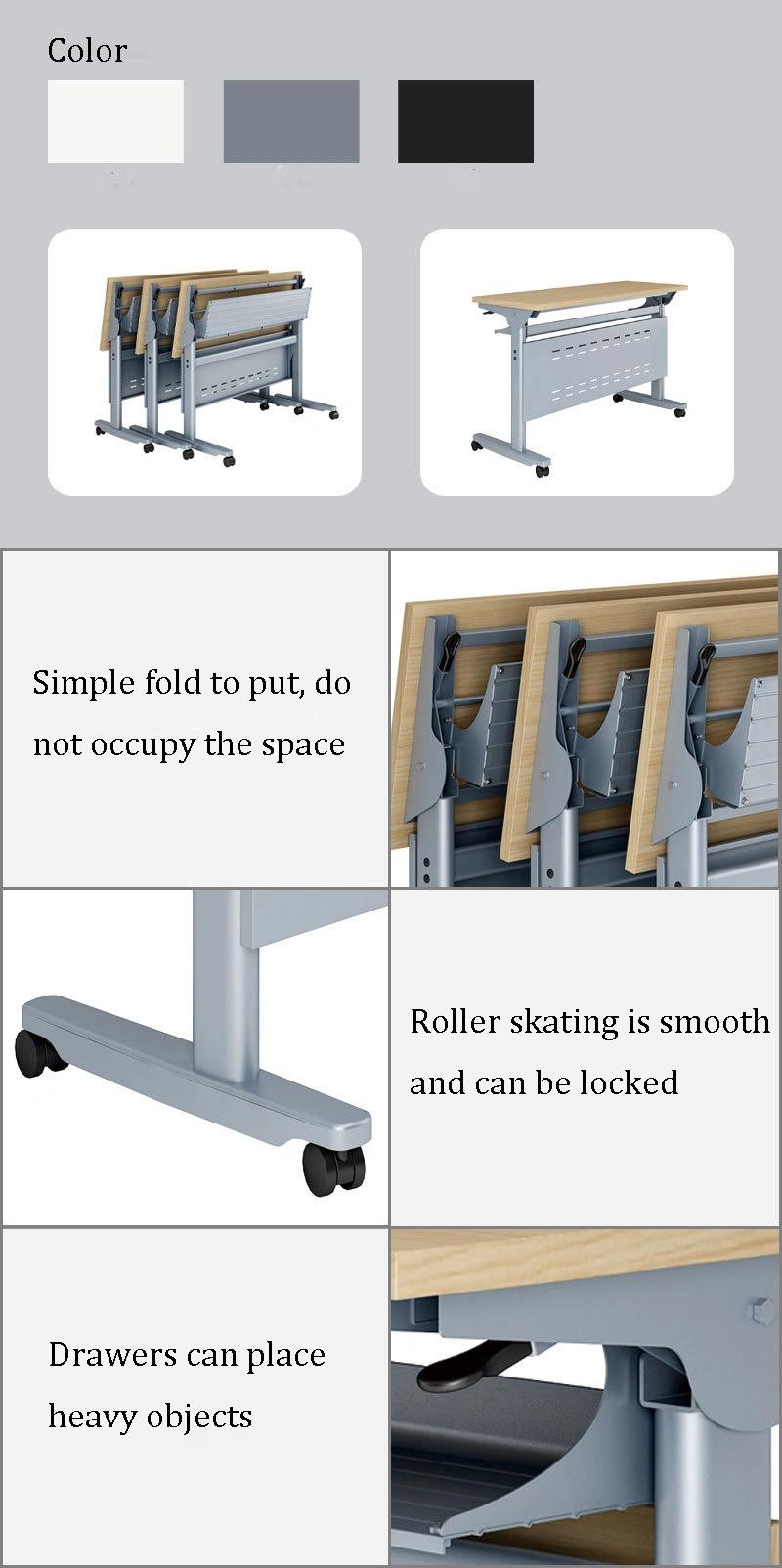 Office Furniture Portable Folding Table Standing Study Desk Training Table Desk Adjustable Desk Office Desk