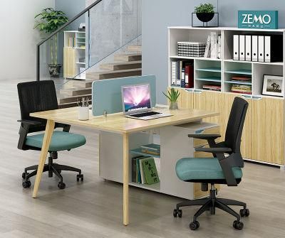 Elegant Style Two-Person Staff Table Computer Office Workstation